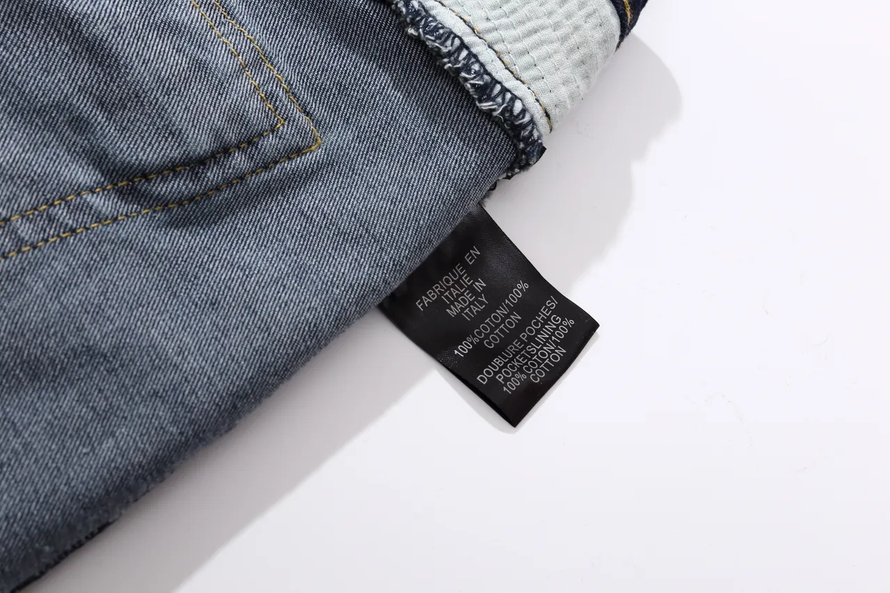 Balmain Distressed Indigo Denim Quilted Panel Shorts 2