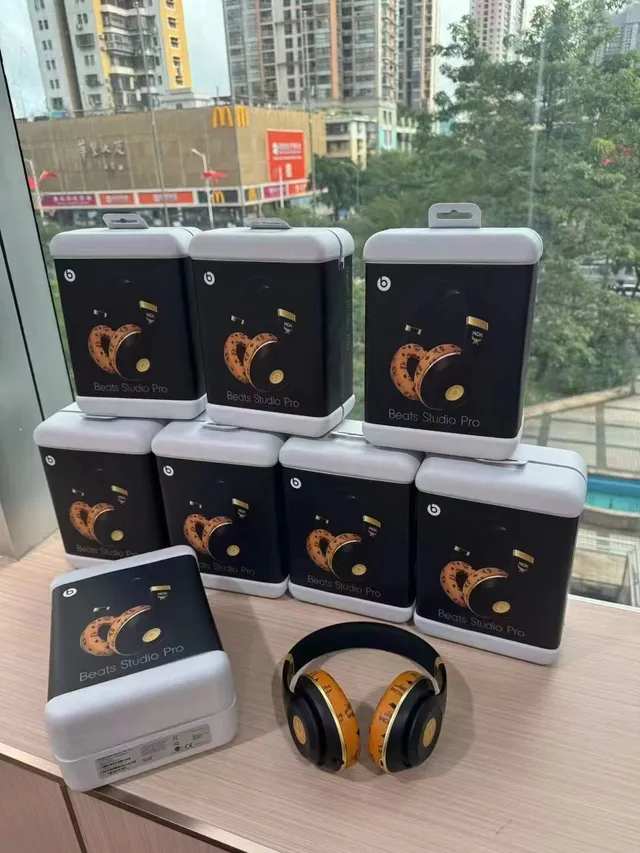 Beats Studio Pro x MCM Black and Gold Over-Ear Headphones 5
