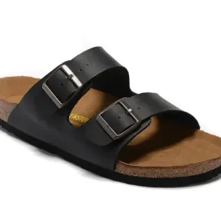 सैंडल Birkenstock Arizona काला दो पट्टी आरामदायक