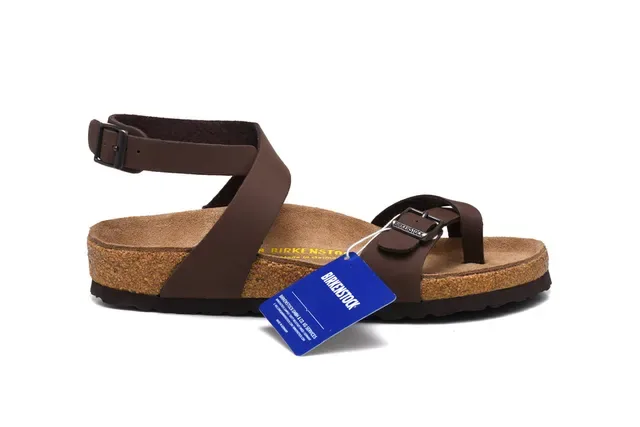 Birkenstock Arizona Sandalias de Cuero Marrón Casuales 2
