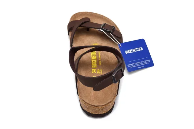 Birkenstock Arizona Sandalias de Cuero Marrón Casuales 5