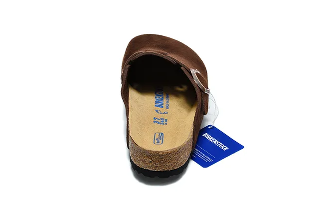 Birkenstock Arizona भूरा स्यूड क्लॉग 3