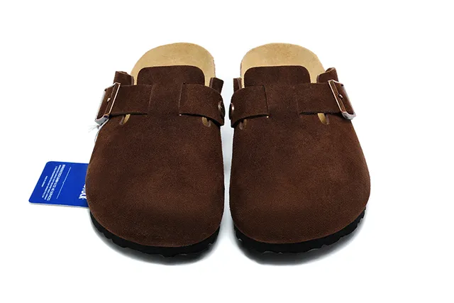 Birkenstock Arizona भूरा स्यूड क्लॉग 4