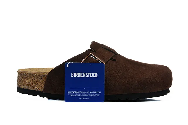 Birkenstock Arizona भूरा स्यूड क्लॉग 6