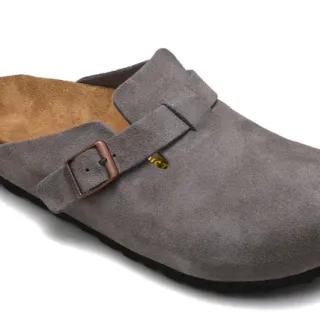 Birkenstock Arizona ग्रे सूड क्लॉग