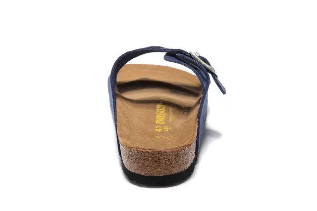 Birkenstock Arizona Navy Daim Double Boucle Sandales Casuales 4