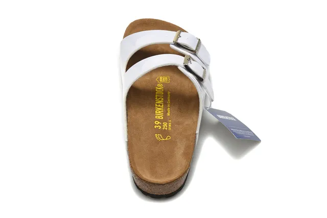 Birkenstock Arizona সাদা দুই স্ট্র্যাপ ক্যাজুয়াল স্যান্ডেল 5