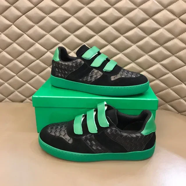 Bottega Veneta Andiamo Preto e Verde Intrecciato Tênis lifestyle 3