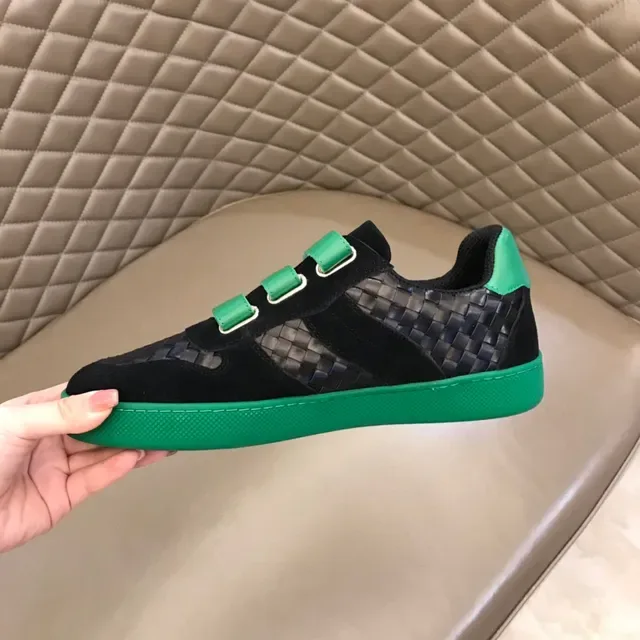 Bottega Veneta Andiamo Preto e Verde Intrecciato Tênis lifestyle 4