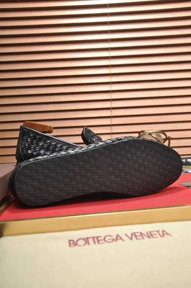 Bottega Veneta Andiamo Black Intrecciato Woven Leather Loafers 3