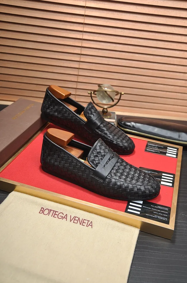Bottega Veneta Andiamo Black Intrecciato Woven Leather Loafers 4