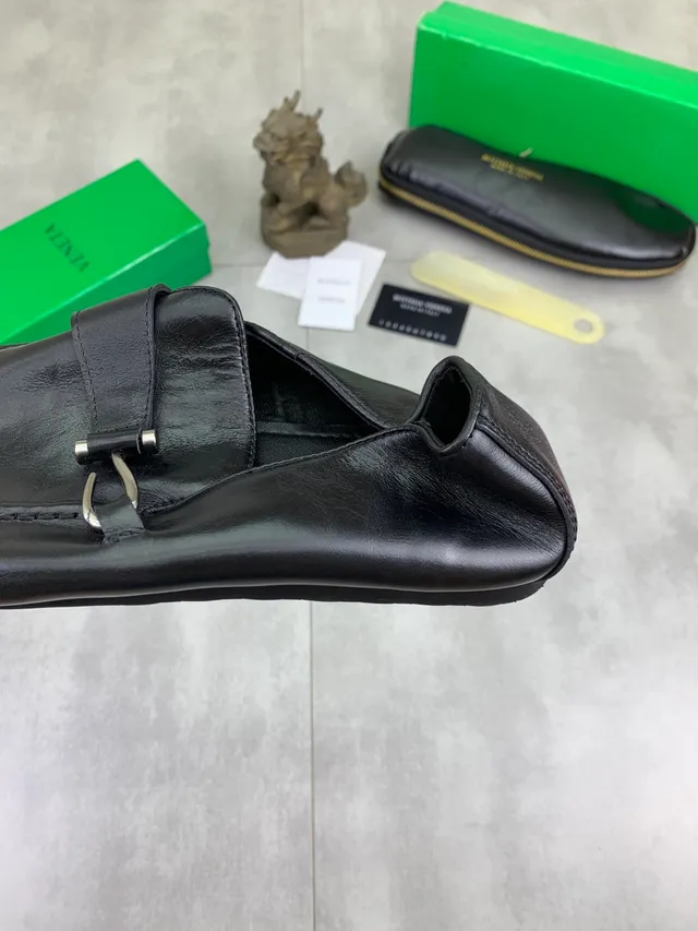 Bottega Veneta Andiamo Black Leather Strap Loafer 3