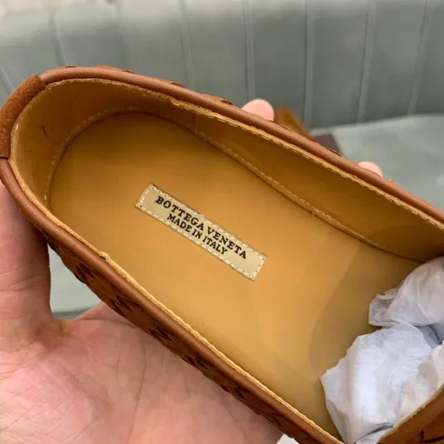 Bottega Veneta Andiamo Mocassins Tissés Tan 3
