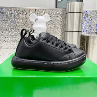 Bottega Veneta Black Monochrome Platform Sole Lifestyle Sneakers