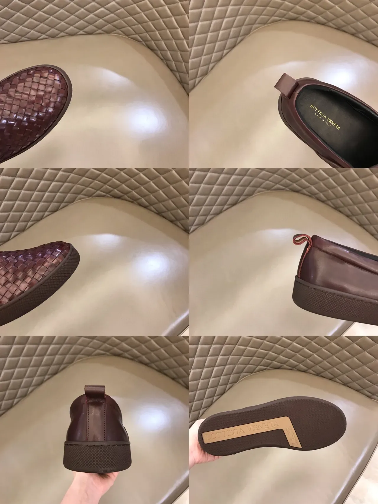 Bottega Veneta Cassette Loafer بني جلد مضفور مفتوح 2