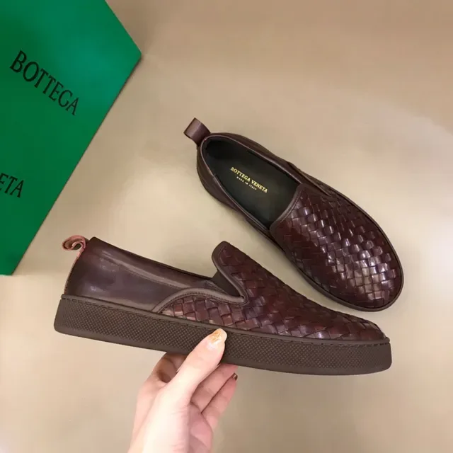 Bottega Veneta Cassette Loafer بني جلد مضفور مفتوح 6