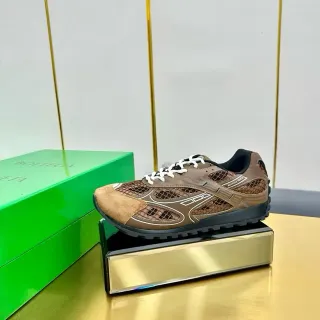 Bottega Veneta Cassette Sneaker বাদামী বুনন চামড়া লাইফস্টাইল স্নিকার্স