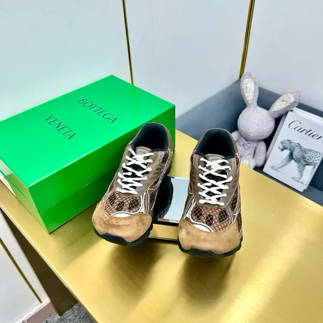 Bottega Veneta Cassette Sneaker Brown Woven Leather Lifestyle Sneakers 6