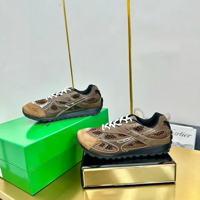 Bottega Veneta Cassette Sneaker Brown Woven Leather Lifestyle Sneakers 8