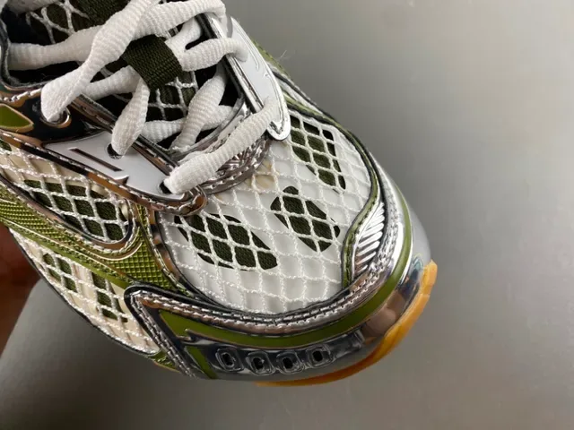 Bottega Veneta Tênis malha e jaula metálica Verde Oliva Tênis lifestyle 2