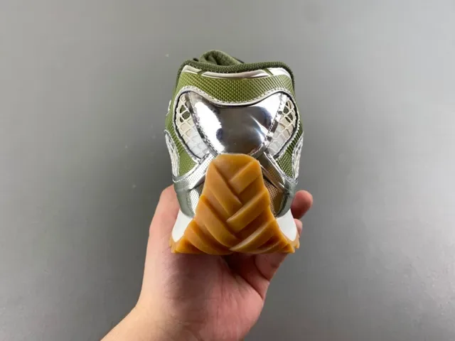 Bottega Veneta Tênis malha e jaula metálica Verde Oliva Tênis lifestyle 4