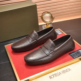 Bottega Veneta Penny Loafer বাদামী চামড়ার লোফার