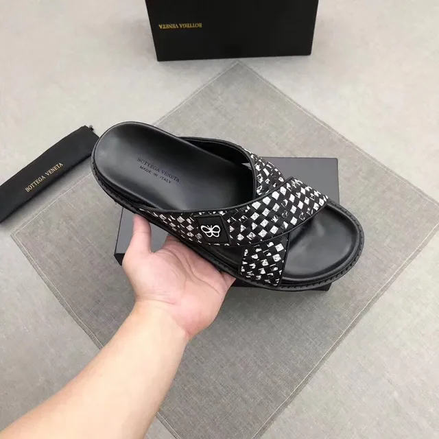 Bottega Veneta Woven Checkered Platform Slippers 7