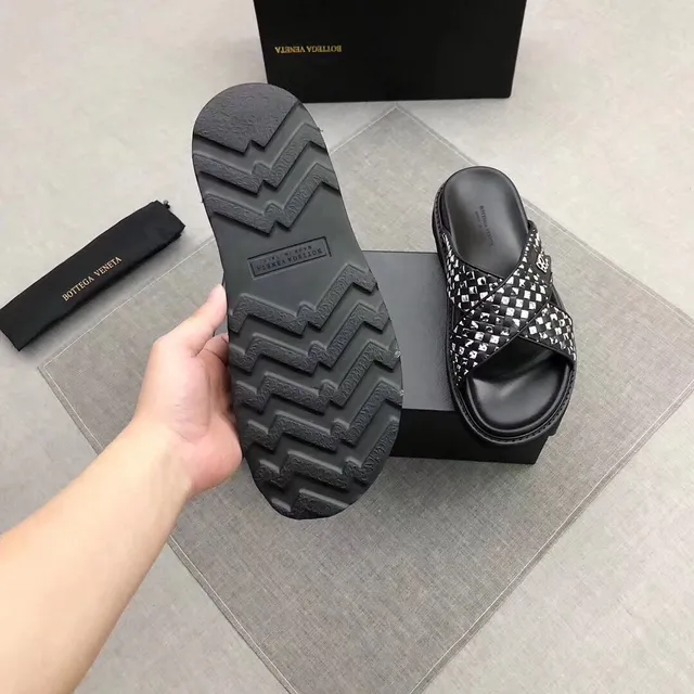 Bottega Veneta Woven Checkered Platform Slippers 8
