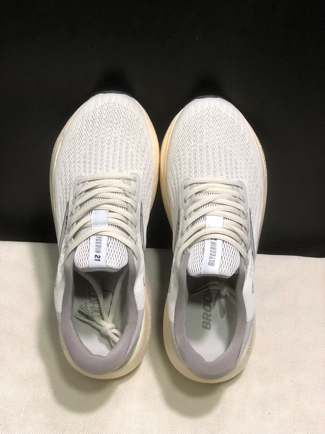 Brooks Glycerin Blanco perla y Gris Zapatillas de correr 5