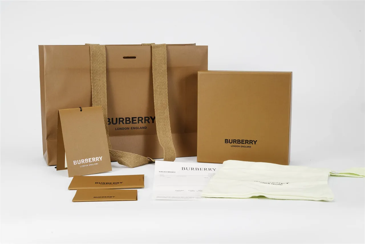 Burberry Marron Beige Papier Kraft Textile Tissé Anses Sac à main 3