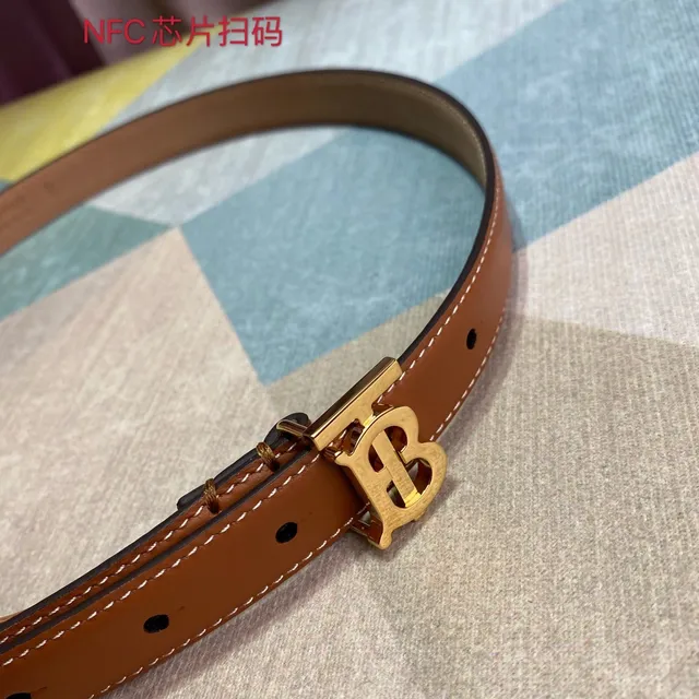 Burberry TB Belt Tan Brown Leather Belt 7