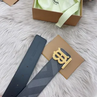 Burberry TB Monogram رمادي ذهبي Jacquard شريط مشبك جلدي