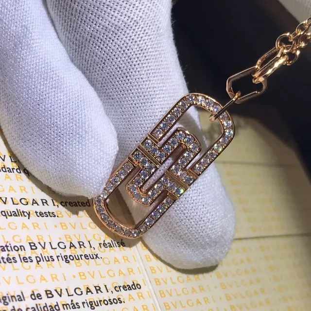 Bvlgari B.zero1 قلادة هندسية باڤيه كريستال 2