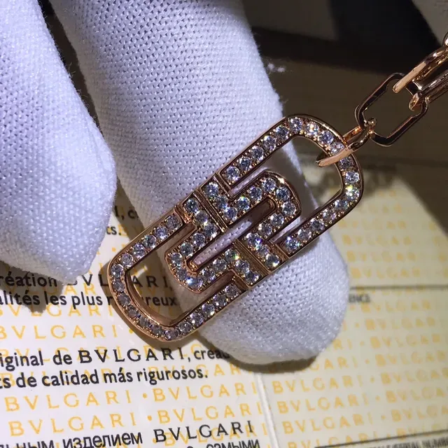 Bvlgari B.zero1 قلادة هندسية باڤيه كريستال 5