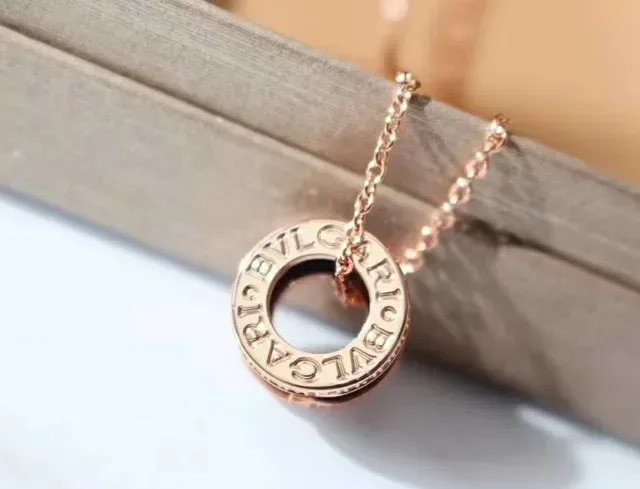 Bvlgari B.zero1 玫瑰金 黑陶瓷 镶钻 项链 2