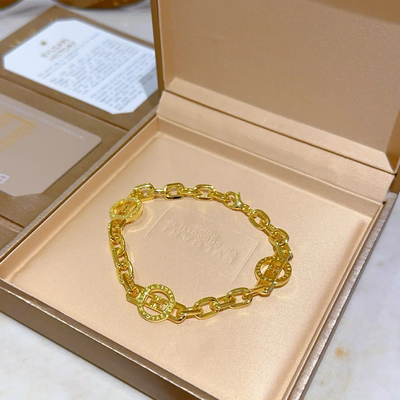 Bvlgari Bulgari Bulgari সোনার চেইন ব্রেসলেট 4