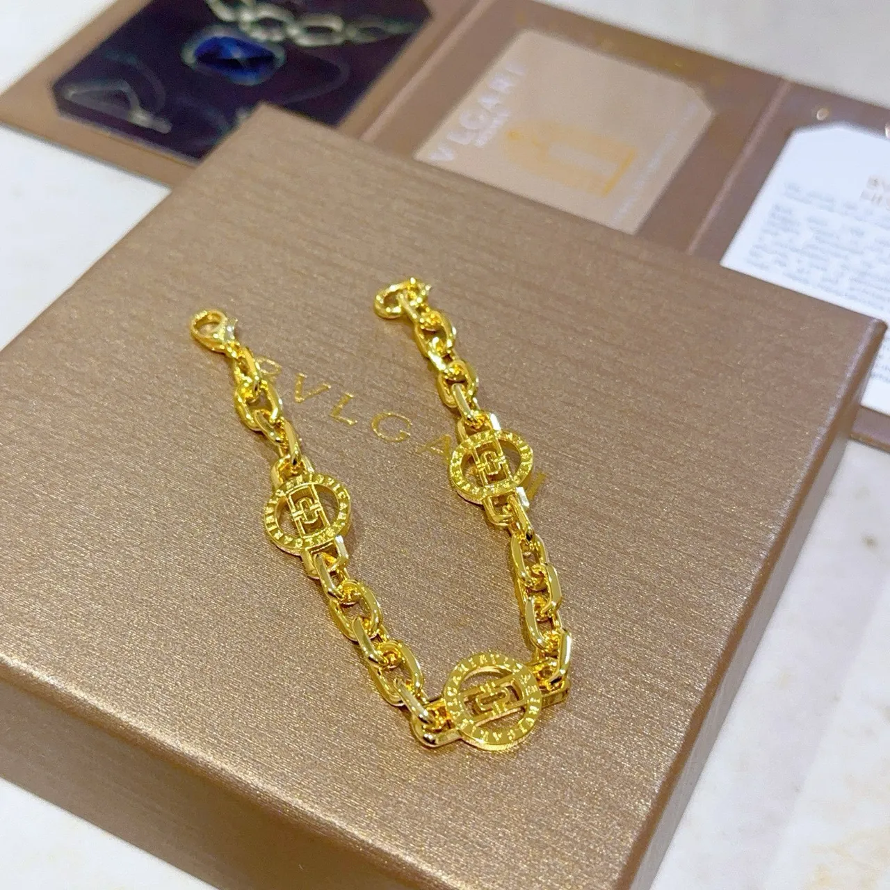 Bvlgari Bulgari Bulgari সোনার চেইন ব্রেসলেট 6