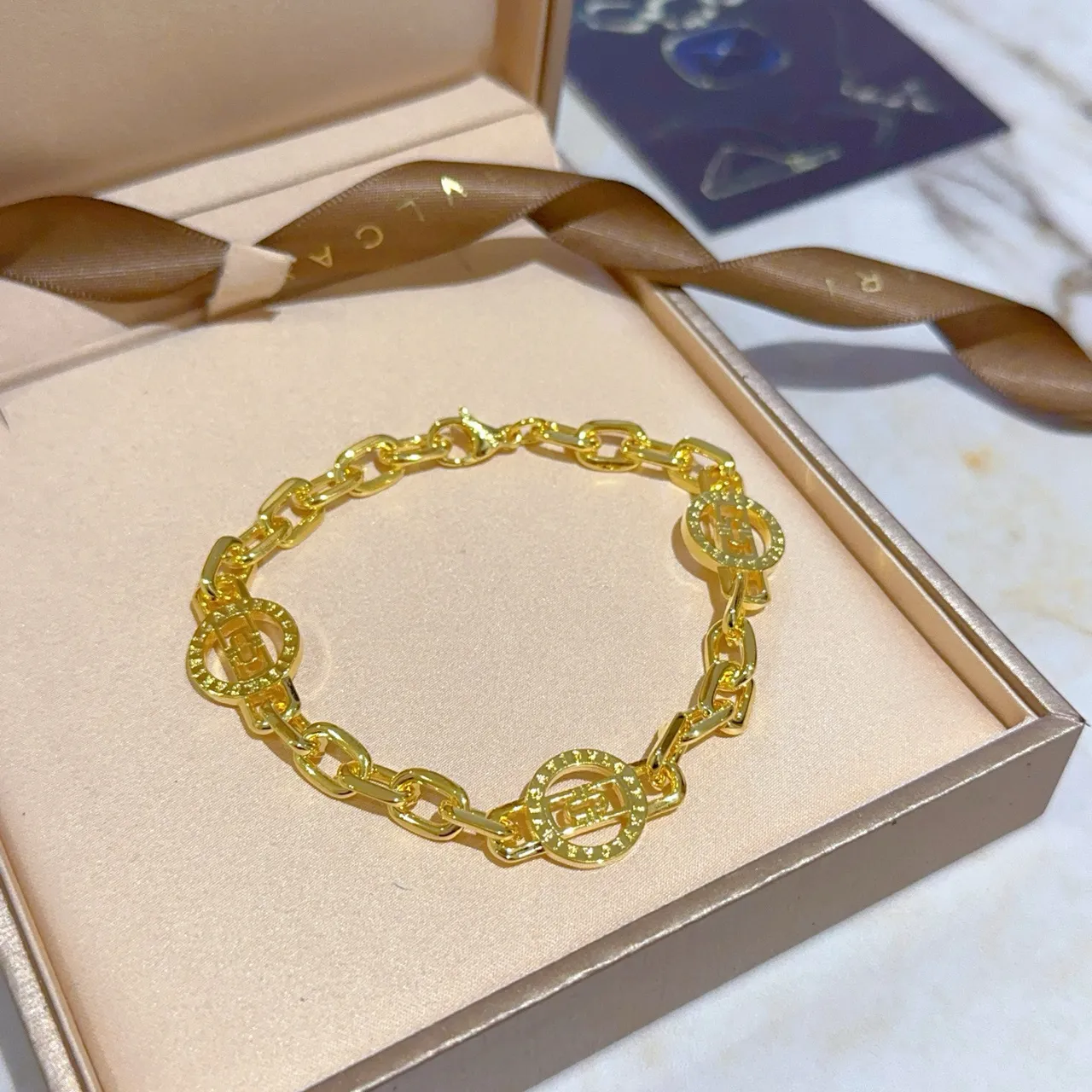 Bvlgari Bulgari Bulgari সোনার চেইন ব্রেসলেট 7