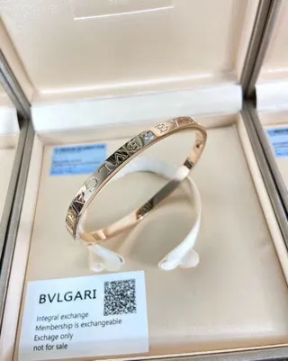 Bvlgari Bvlgari Engraved Double-Logo Enamel Bangle Bracelets 3