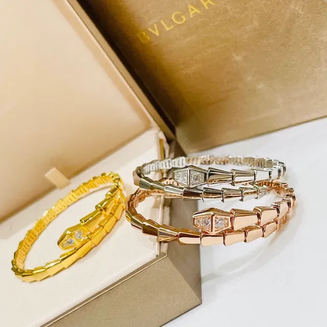 Bvlgari Serpenti Tubogas Pulseras de Oro con Diamantes 7