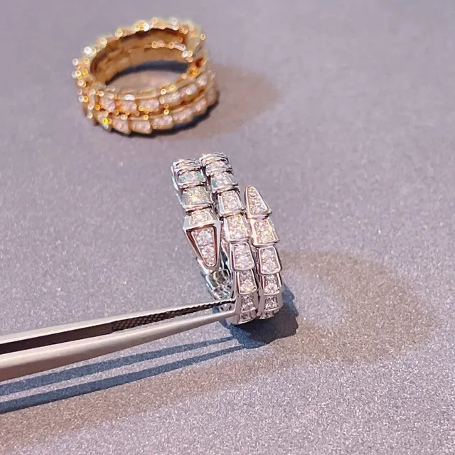 Bvlgari Serpenti Viper Pavé Diamond Coiled Hoop Earrings 7
