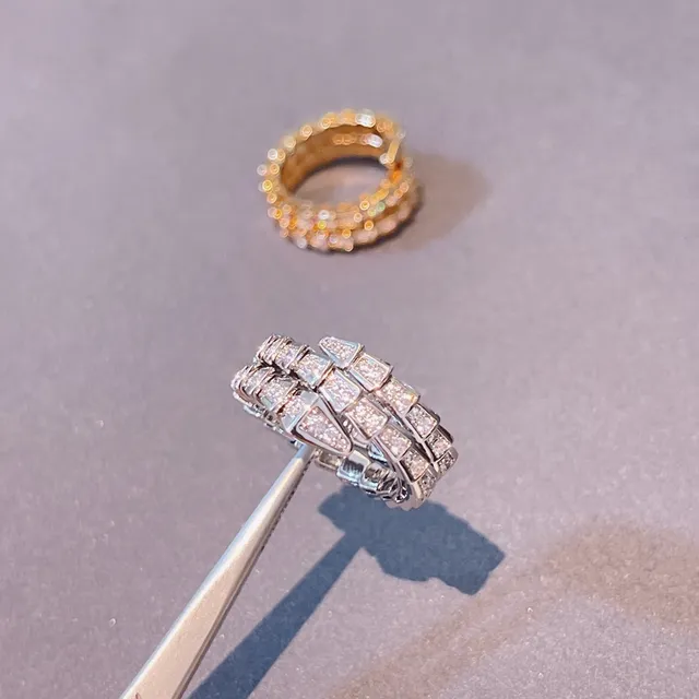Bvlgari Serpenti Viper Pavé Diamond Coiled Hoop Earrings 8