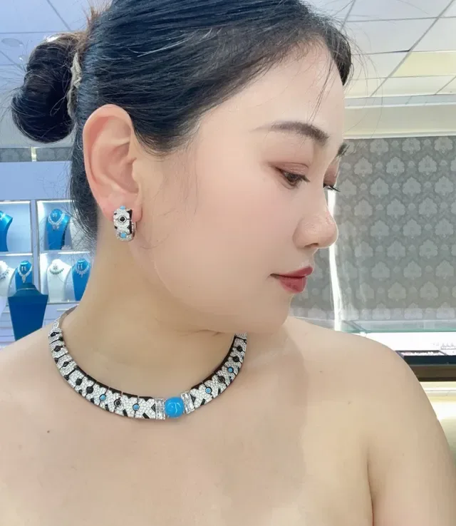 Cartier Diabolo أقراط دائرية هندسية بمينا وماس 6