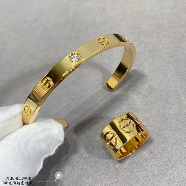 Cartier Juste un Clou Gold Silver Wide Band Screw-Head Motif Ring 2