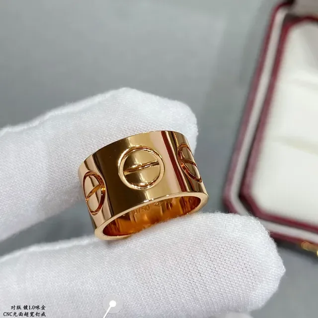 Cartier Juste un Clou Gold Silver Wide Band Screw-Head Motif Ring 3