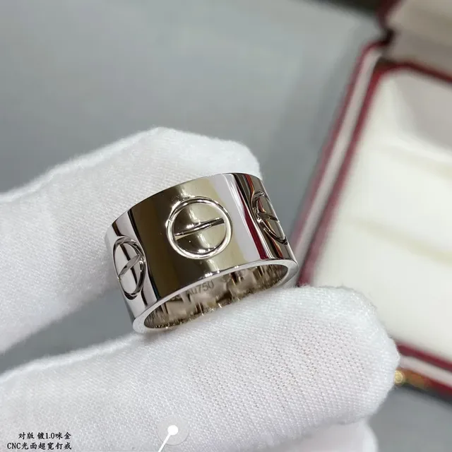 Cartier Juste un Clou Gold Silver Wide Band Screw-Head Motif Ring 4