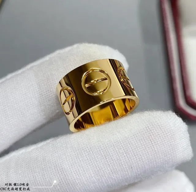 Cartier Juste un Clou Gold Silver Wide Band Screw-Head Motif Ring 5