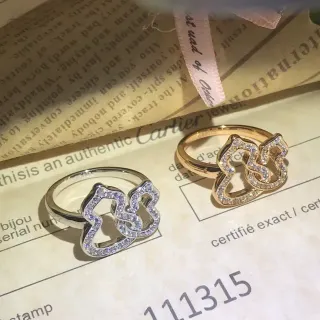 Cartier Juste un Clou Pavé Double-C 互扣戒指