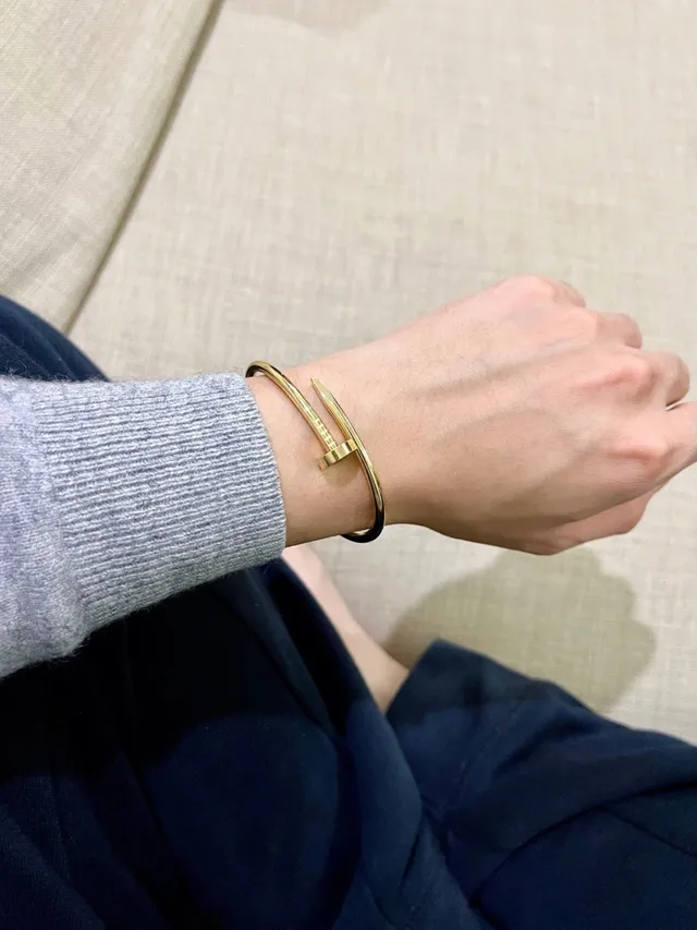 Cartier Juste un Clou Polished Gold Hinged Bangle Bracelet 2