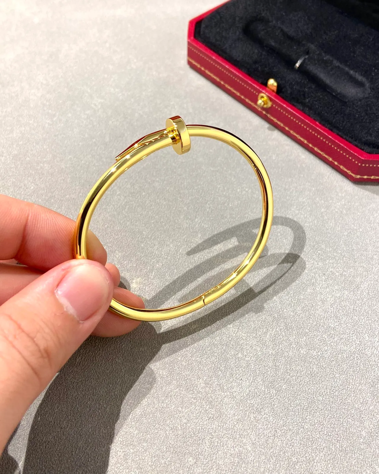 Cartier Juste un Clou Polished Gold Hinged Bangle Bracelet 4